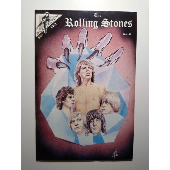 The Rolling Stones Rock Fantasy Comic Jan 1990 Classic Rock Artwork Vintage NOS - Picture 4 of 10